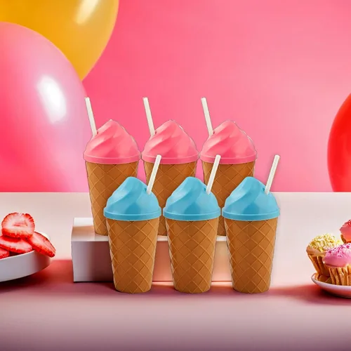 Miniatura 3 de Fun Express Ice It - Paquete de 12 fiestas con forma de hielo para niños, sin BPA para fiestas de cumpleaños y eventos de verano