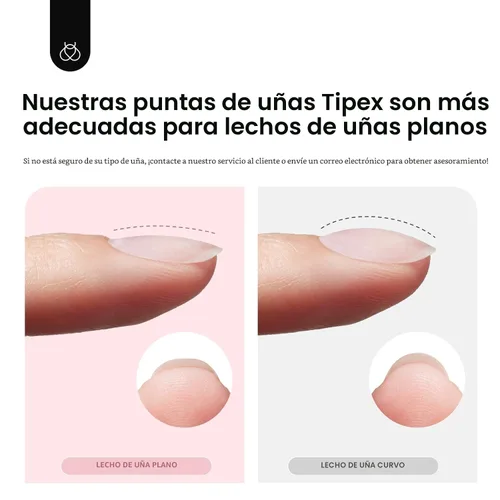 Miniatura 6 de Beetles Tipex - Uñas postizas con ápice instantáneo, 192 uñas, preconstruidas y pregrabadas, largas, cuadradas, fuertes y gruesas, uñas postizas a