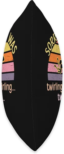 Miniatura 2 de Majorette Gymnastic Dancing Baton Twirl Sorry I'm Late - Almohada giratoria, 16 x 16 pulgadas, multicolor