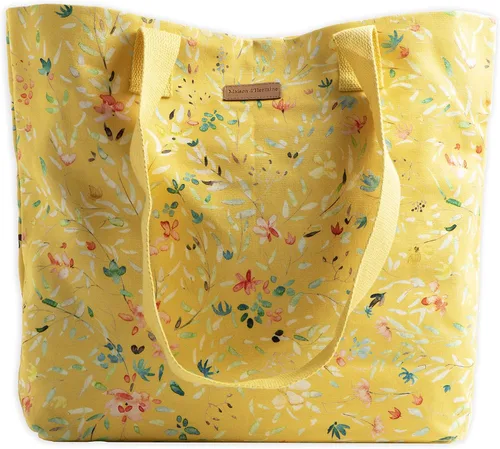 Miniatura 14 de Maison d' Hermine - Bolsa de lona de algodón reutilizable para mujeres, con asa para el hombro, bolsas a granel para compras y viajes