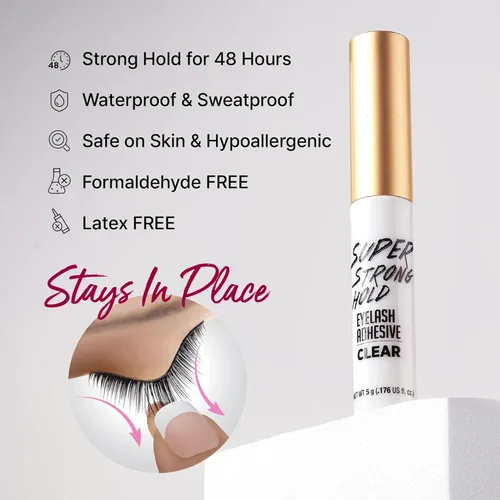Miniatura 2 de Kiss Me Envy Super Strong Hold Eyelash Adhesive látex [transparente] kpeg06
