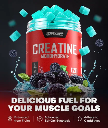 Miniatura 4 de 99.99% Creatine Monohydrate Gummies More 15% Strength, 5X Energy, Muscle, Recovery, Pre-Workout Complex Creatine for Women & Men with 5000mg