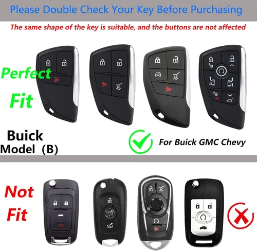 Miniatura 2 de para llavero Chevy Funda con llavero, Funda de protección de aleación de zinc Compatible con 2021 2022 2023 Chevy Suburban Silverado Tahoe GMC Yukon