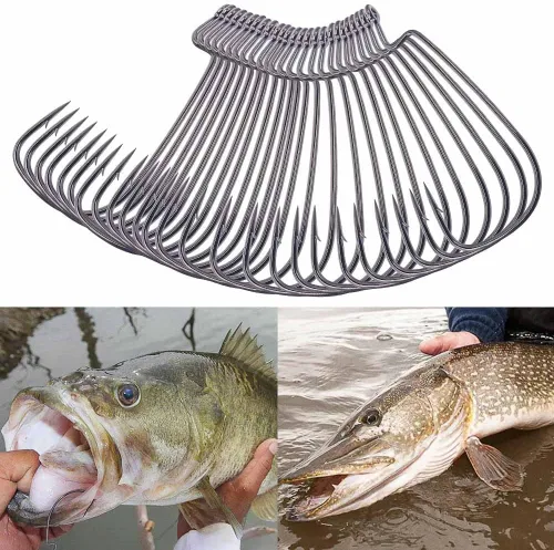 Miniatura 6 de Ewg-Hooks-for-Fishing-Texas-Rig-Hooks-Offset-Extra-Wide-Gap-Gap-Gap - Juego de gancho de gusano de agua dulce Gusanos de goma de lubina a granel Big