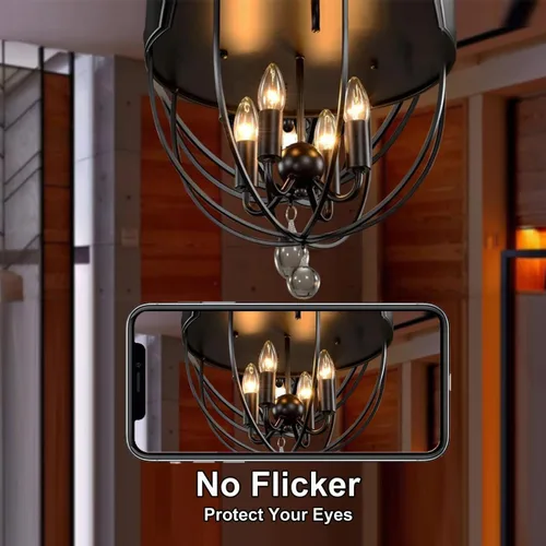 Miniatura 5 de Bombillas de luz nocturna, base de candelabro E12, bombilla decorativa de 4 vatios/C7/120V, blanco cálido, paquete de 6