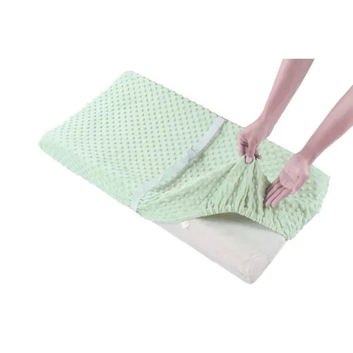 Miniatura 3 de Funda para cambiador de bebé, súper suave, con lunares Minky para bebés, niñas y niños, ultra cómoda, segura para bebés, se ajusta a almohadillas