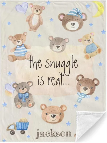 Miniatura 9 de Manta personalizada con nombre, manta para recién nacido, regalos personalizados para mujeres/niños, manta de sublimación para niños, manta