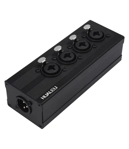 Miniatura 9 de Cable de audio divisor en Y de 3 pines, 3 pines, 1 hembra a 4 machos, cable de conexión paralela XLR de 4 vías, entrada única a cuatro salidas
