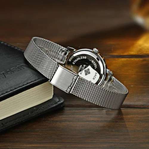 Miniatura 6 de Relojes de pulsera de lujo de moda casual reloj de pulsera de malla banda de cuarzo relojes para mujeres