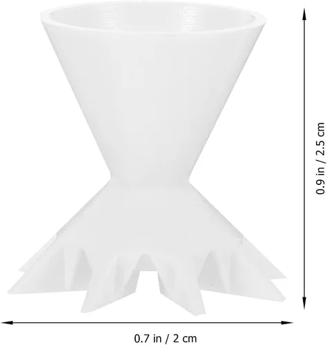 Miniatura 2 de COHEALI 3 vasos divididos de silicona blanca para pintura acrílica, diseño ergonómico para un fácil agarre, perfecto para proyectos de arte
