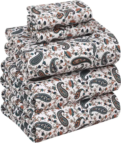 Miniatura 38 de RUVANTI Juego de sábanas divididas tamaño King de 100 % algodón para cama ajustable, 5 piezas, ropa de cama de tejido de percal suave y Guisante