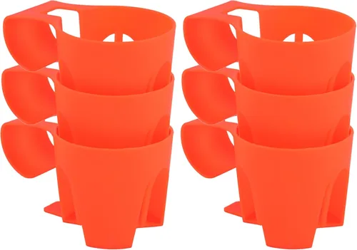 Miniatura 10 de TonGass Paquete de 6, portavasos blancos para piscinas sobre el suelo, compatibles con piscina sobre el suelo con barra superior redonda de 2
