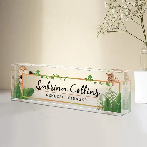 Miniatura 24 de Placa de nombre personalizada para escritorio, placa de nombre de escritorio personalizada, regalos de agradecimiento a los empleados, accesorios