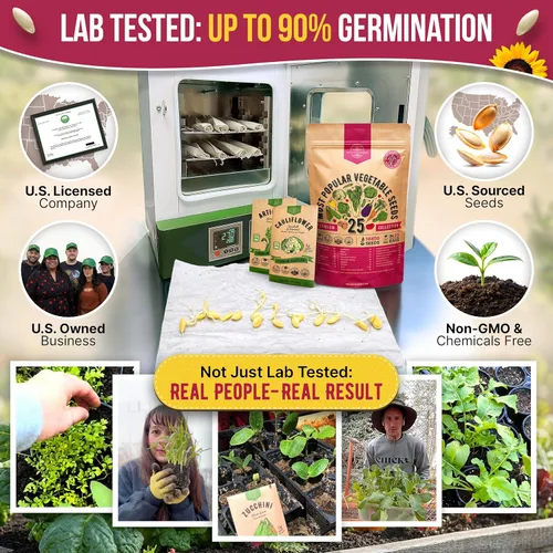 Miniatura 2 de Organo Republic Paquete de variedad de 25 semillas de vegetales – Más de 16,850 semillas autóctonas sin OMG para plantar verduras y frutas