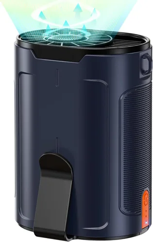 Miniatura 10 de Ventilador portátil AI 2025 recargable, 4 velocidades 6600 RPM fuerte flujo de aire, ventilador de cintura personal con hasta 25 horas de tiempo