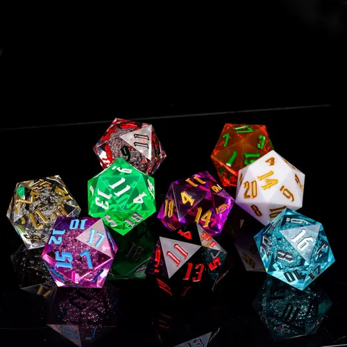Miniatura 6 de 55mm dados DND de 20 lados, dados gigantes D20 D&D poliédricos grandes D20 con caja de regalo para Dungeons and Dragons, juegos de mesa RPG