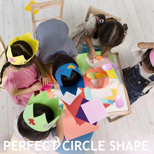 Miniatura 4 de Perforadora Circular de 3 Pulgadas para Manualidades - Perforadora de Papel de Agujero Rosa Extra Grande de 75mm Círculo Redondo para Cartulina