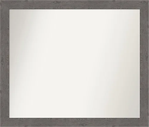 Miniatura 278 de Amanti Art Espejo de baño gris para sobre el fregadero, 31 x 48 pulgadas, espejo de tocador rectangular estrecho de color gris, marco de madera