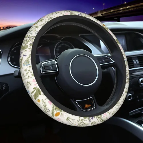 Miniatura 23 de Funda para volante MINIOZE de ojos malvados azules con luna mágica, accesorios para automóvil, linda para mujeres y niñas, universal de 15 pulgadas