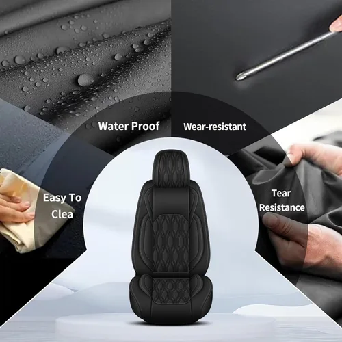 Miniatura 5 de DISUTOGO Fundas de asiento de automóvil para Chevrolet/Chevy Trailblazer 2021-2023 2024: fundas de asiento delantero, impermeables, de piel