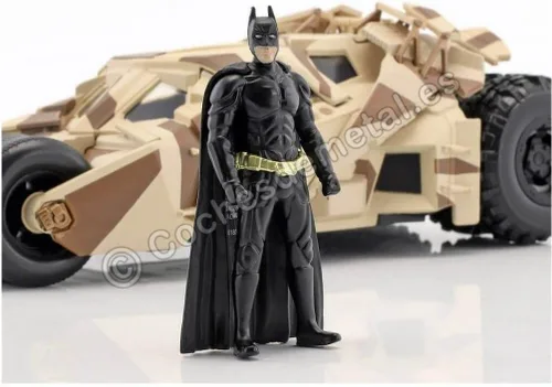 Miniatura 4 de Jada Toys 1:24 2008 Dark Knight Camouflage Batmobile - Coche fundido a presión con figura de Batman de 2.75 pulgadas, juguetes para niños y adultos