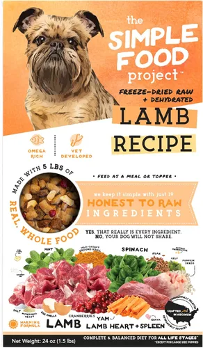 Miniatura 14 de Simple Food Project The Freeze Dried Raw Dog Food Topper con ingredientes orgánicos de grado humano