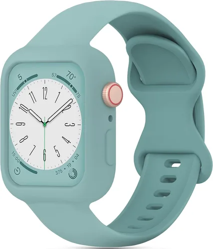 Miniatura 16 de Keebowz Funda Protectora de Silicona Compatible con Apple Watch de 38mm 40mm 41mm 42mm 44mm 45mm 46mm 49mm, Mujeres y Hombres, Correa Deportiva