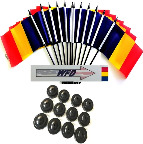 Miniatura 111 de Paquete de 12 banderas de escritorio de oficina en miniatura de poliéster Afganistán de 4 x 6 pulgadas y pequeñas banderas de mesa, 1 docena de mini
