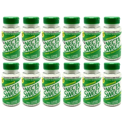 Necta Sweet Tabletas de sacarina, 1 grano, 1000 comprimidos (paquete de 12)