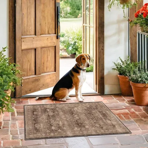 Miniatura 157 de Alfombra Boho Negra para Sala de Estar - Alfombra de Área Lavable de 10x14 Pies, Alfombras de Comedor para Debajo de la Mesa, Alfombra Suave de Pelo