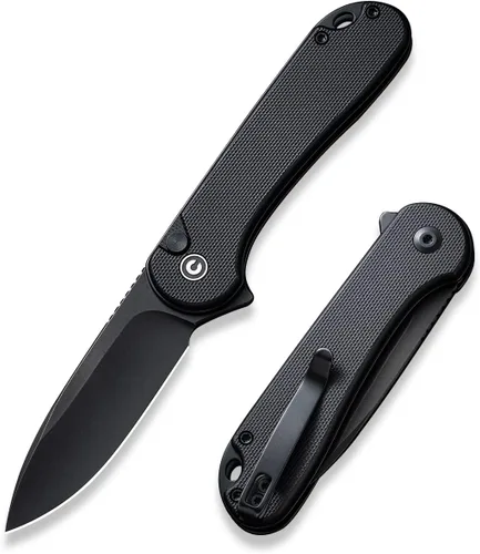 CIVIVI Elementum II - Navaja de bolsillo plegable, hoja de acero Nitro-V de 2.96 pulgadas, mango G10, cuchillo utilitario con clip de bolsillo