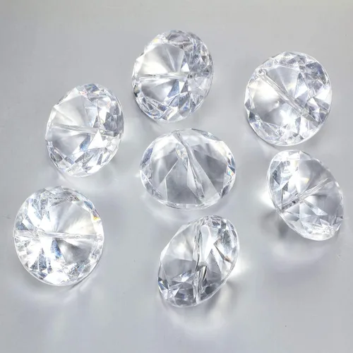 Miniatura 4 de Boao Paquete de 24 tarjeteros de mesa de acrílico con diamantes de cristal, decoración de fiesta de diamantes para bodas, mesa del hogar Transparente