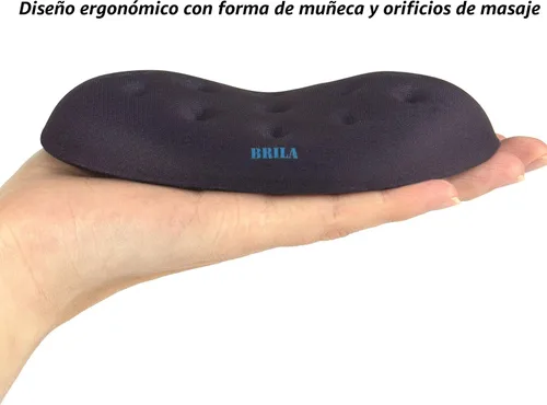 Miniatura 3 de BRILA Almohadilla de Soporte Ergonómica de Espuma Viscoelástica para Reposamuñecas de Ratón para Computadora, Laptop, Trabajo de Oficina