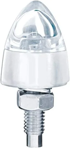 Miniatura 10 de United Pacific 10863 - Sujetador de placa de matrícula LED con acabado cromado estilo bala, cableado original, hardware de montaje incluido – Ámbar