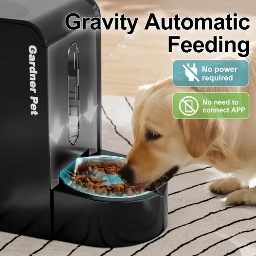Miniatura 3 de Alimentador automático para mascotas por gravedad, juego de comedero y dispensador de agua para perros de 1.8 galones*2, juego 2-en-1 automático