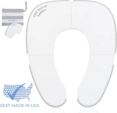 Miniatura 2 de One Proud Toddler Asiento de viaje para orinal de alta calidad, compacto, antideslizante, fabricado en Estados Unidos, bisagras de bloqueo sin