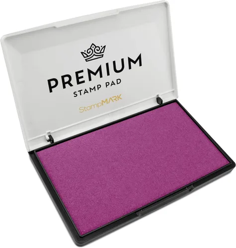Miniatura 30 de StampMark Almohadilla de sello prémium tamaño mediano 3 x 4 pulgadas – para sellos de goma tradicionales – Almohadilla de fieltro color rosa