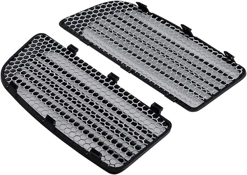 Miniatura 4 de Cubiertas cromadas para parrilla de radiador de nido de abeja, color negro brillante, compatibles con Harley Touring Electra Street Glide 2014 2015