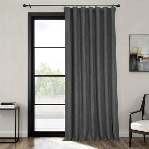 Miniatura 18 de HPD Half Price Drapes - Cortinas de lino sintético para sala de estar (2 paneles) - 100 pulgadas de ancho x 84 pulgadas de largo - Cortinas