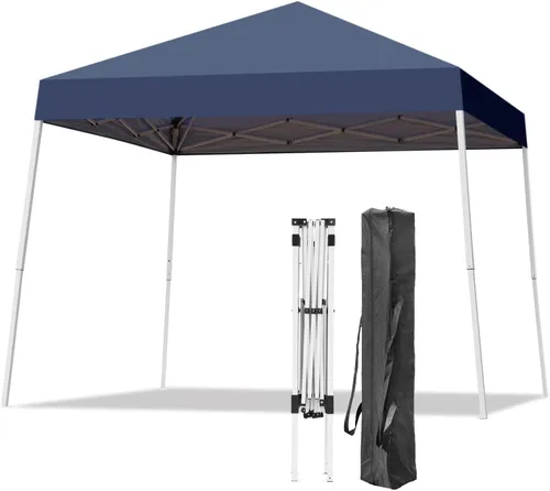 Miniatura 8 de Carpa con Toldo, Toldo Emergente de 10 x 10 Pies, Carpa Instantánea para Exteriores con Patas Inclinadas y Bolsa de Transporte, Refugio de Cenador