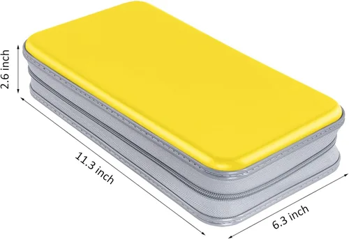 Miniatura 6 de Siveit Funda para CD, soporte para 80 CD/DVD, carteras para CD/DVD, fundas para discos de CD/DVD, organizador duro de plástico para CD/DVD