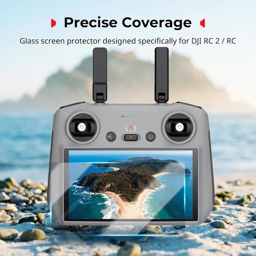 Miniatura 2 de SMALLRIG Protector de pantalla de vidrio templado HD para DJI RC/ RC 2 (paquete de 2), específicamente diseñado para pantallas de control remoto DJI