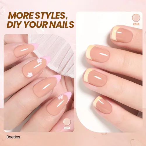 Miniatura 386 de Beetles - Esmalte de uñas de gel marrón – 0.5 onzas líquidas de esmalte de gel marrón oscuro, lámpara LED UV para uñas, regalo de manicura para I
