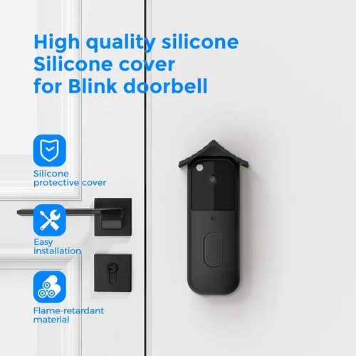 Miniatura 2 de Funda de silicona para timbre de video Blink modelo más nuevo, resistente a la intemperie, impermeable, protección UV, protector de piel para cámara