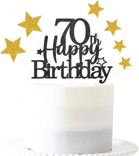 Miniatura 51 de Decoración brillante para tarta de primer cumpleaños feliz con estrella, adornos personalizados para tarta de 1 cumpleaños, decoraciones de fiesta