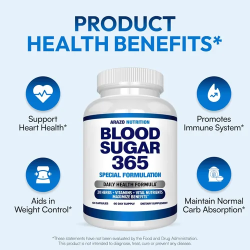 Miniatura 3 de BioScience Nutrition Suplemento de apoyo del azúcar en la sangre, de 20 hierbas y miltivitaminas con alfalipoico y canela
