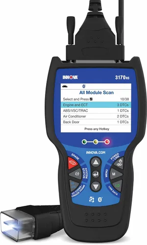 INNOVA 3170RS Escáner OBD1 y OBD2, Herramienta de Escaneado de Sangrado ABS, Diagnóstico OBD2, Servicio de Calibrador, Vida de la Pastilla de Freno,