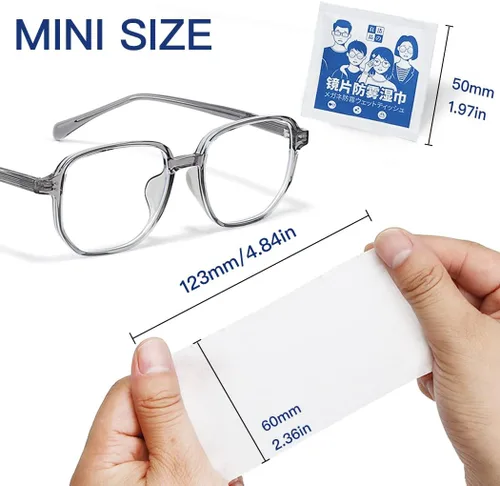 Miniatura 3 de Toallitas antivaho para lentes, toallitas de limpieza prehumedecidas para lentes, gafas, espejos, lentes y ventanas