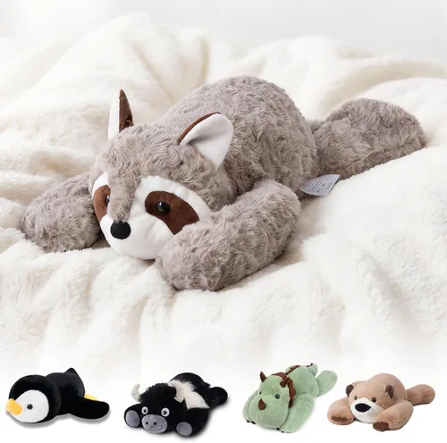 Miniatura 10 de Niuniu Daddy - Peluche con peso de dinosaurio verde de 24 pulgadas, almohada corporal grande para bebés, niñas o niños, juguete de felpa como regalo