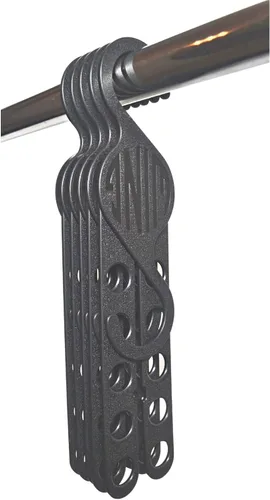 Miniatura 4 de Wing Black Smart Hanger - Paquete de 20 perchas para ropa con la solución definitiva de ahorro de espacio, hangares de alta calidad con 10 agujeros
